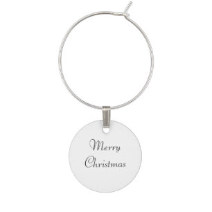 custom add your photo christmas personalized wine charm