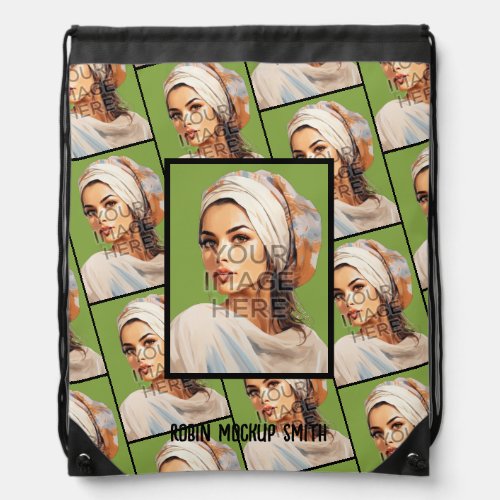 Custom Add Your Photo Drawstring Bag Backpack