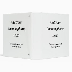 custom add your photo logo your text custom modern 3 ring binder