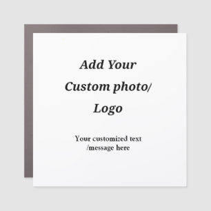 custom add your photo logo your text custom modern car magnet