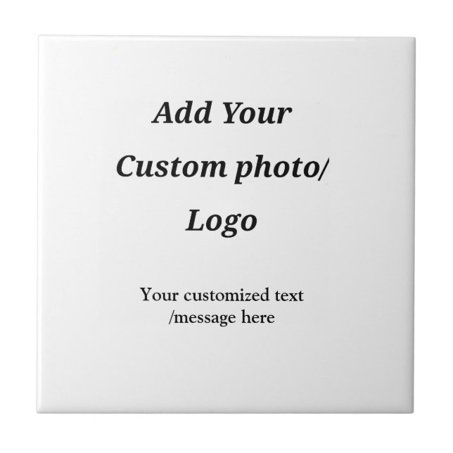 custom add your photo logo your text custom modern ceramic tile (Front)