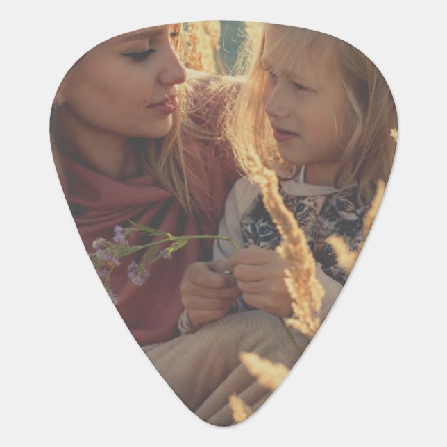 custom add your photo personalized custom guitar pick (Front)