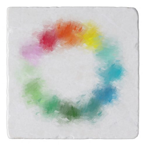 Custom Add Your Text Colorful Blank Template Trivet