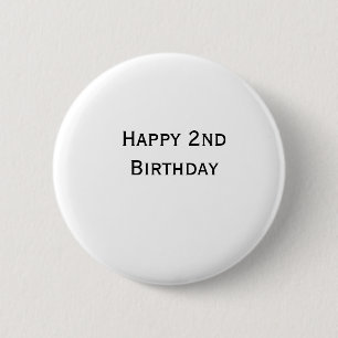 custom add your text happy birthday 2nd simple button