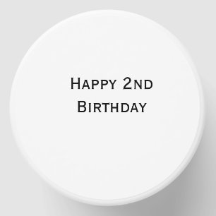 custom add your text happy birthday 2nd simple mini candle favors
