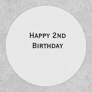 custom add your text happy birthday 2nd simple patch