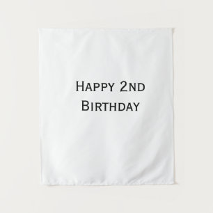 custom add your text happy birthday 2nd simple tapestry