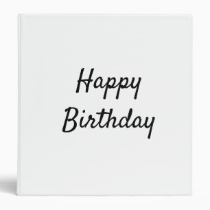 custom add your text happy birthday 3 ring binder