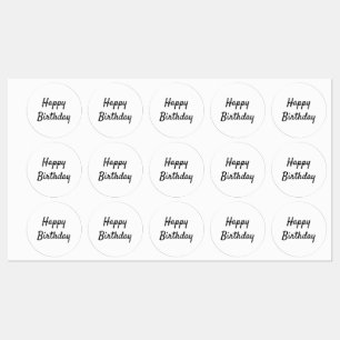 custom add your text happy birthday labels