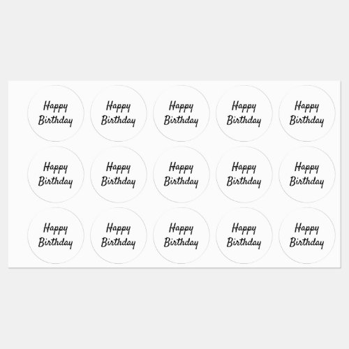 custom add your text happy birthday labels