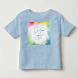 Custom Add Your Text Light Blue Color Template Toddler T-shirt