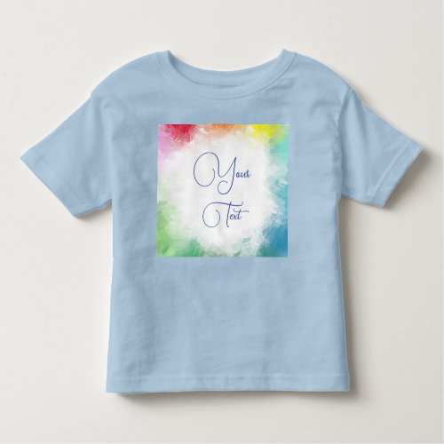 Custom Add Your Text Light Blue Color Template Toddler T_shirt