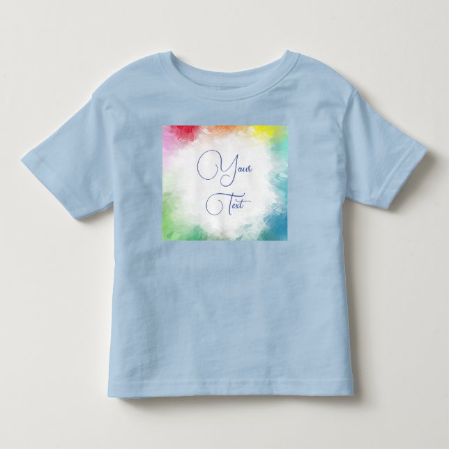 Custom Add Your Text Light Blue Color Template Toddler T-shirt (Front)