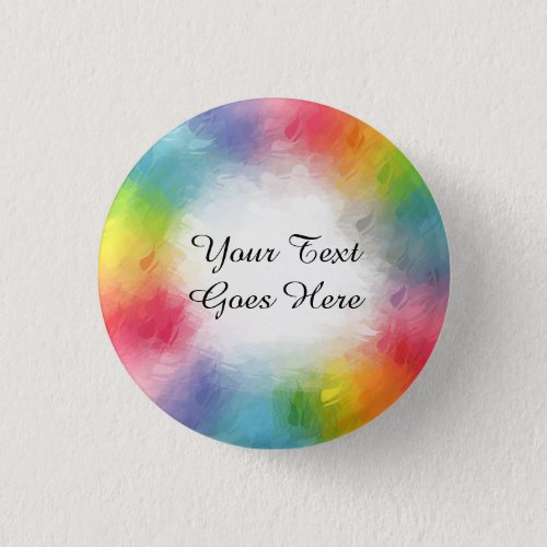Custom Add Your Text Name Template Colorful Round Button