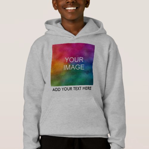 Custom Add Your Text Photo Image Template Kids Hoodie