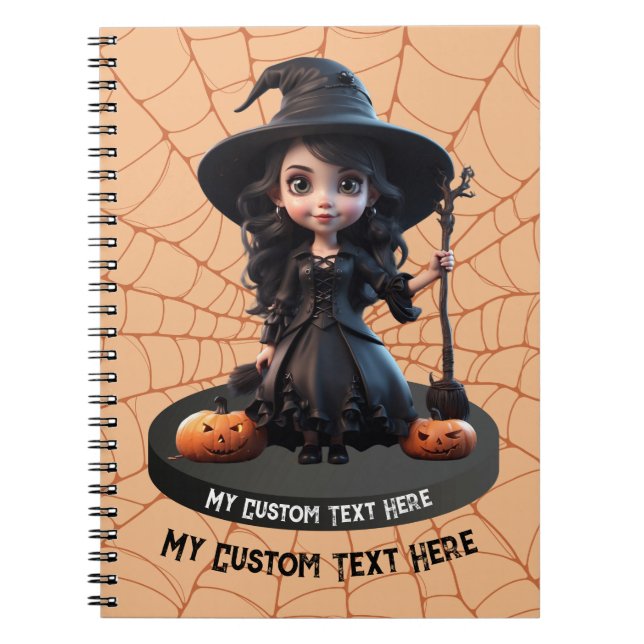 Custom Add Your Text Template Gothic Notebook (Front)