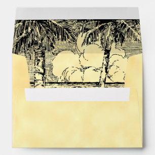 Custom Addres Tropical Beach Etching Envelop Envelope