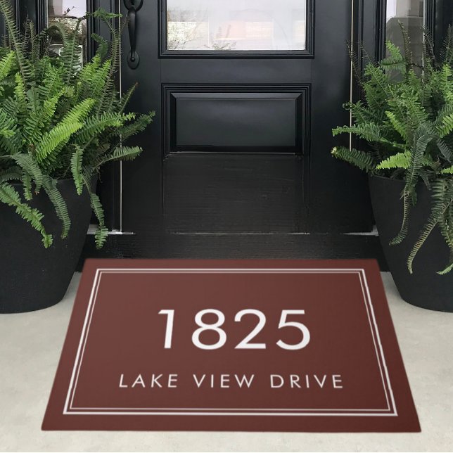 Custom Address Door Mat (Custom Door Mat House Number Address)