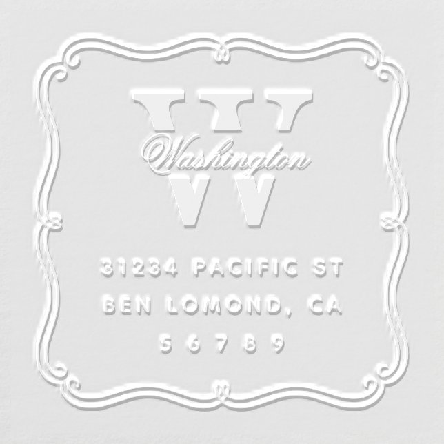 Custom Address Embosser - Classic Frame (Design)