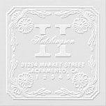 Custom Address Embosser - Floral Frame<br><div class="desc">Adorn your envelopes with the delicate beauty of this custom return address embosser, featuring a charming floral frame design. This exquisite border showcases elegant blossoms and graceful vines, creating a sophisticated and romantic impression. Perfect for adding a personalized, artistic touch to wedding stationery, heartfelt letters, or everyday mail. The crisp,...</div>