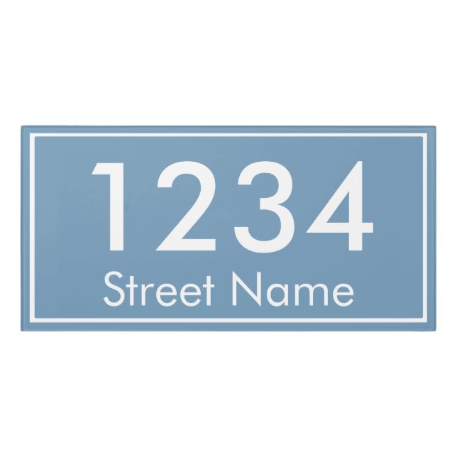 Custom Address House Number Sign (Classic Front)