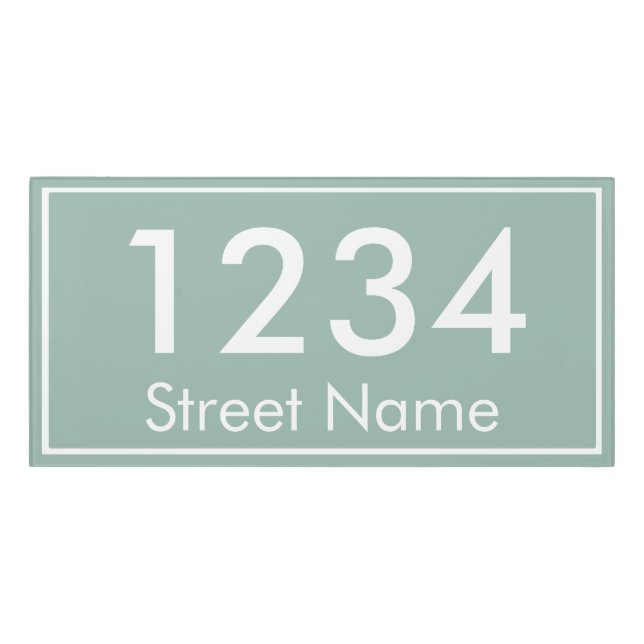 Custom Address House Number Sign (Classic Front)