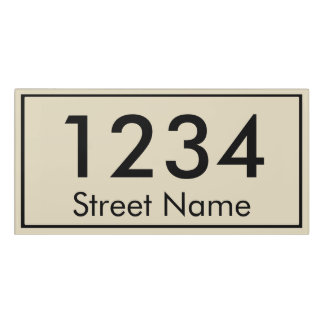 Custom Address House Number Sign