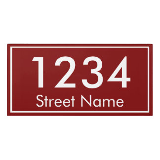 Custom Address House Number Sign