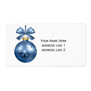 custom address label Christmas ornament