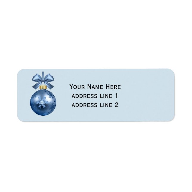 custom address label Christmas ornament (Front)