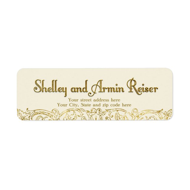 Custom address label Shelley (Front)