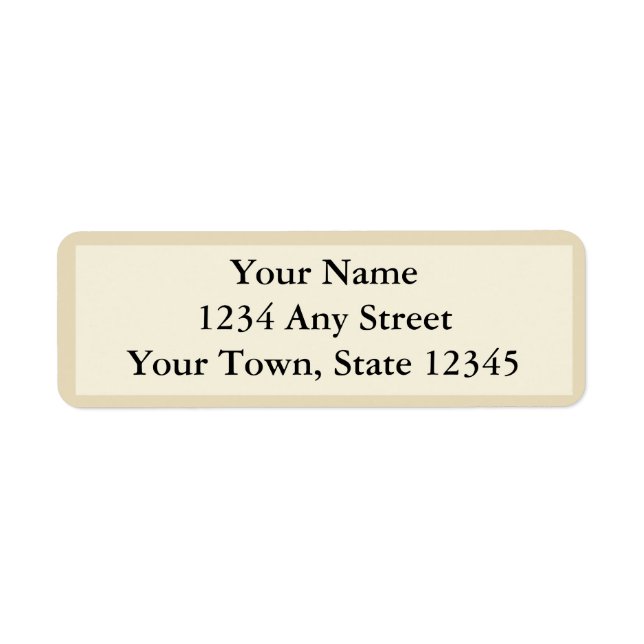 Custom Address Labels - Ecru, Beige or Cream (Front)
