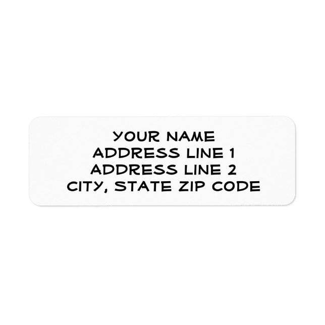 Custom Address Labels in Bold Capital Letters (Front)