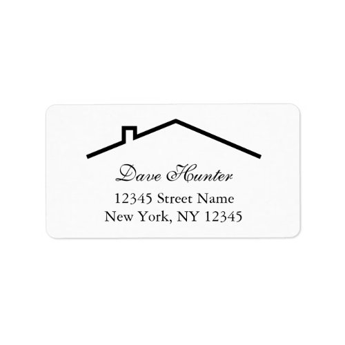 Custom address labels with roof logo