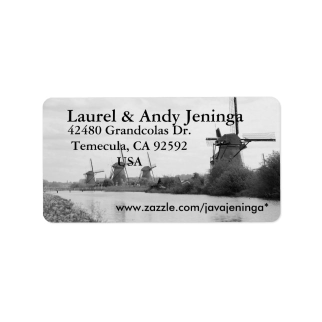 Custom Address Labels with Windmills (Front)