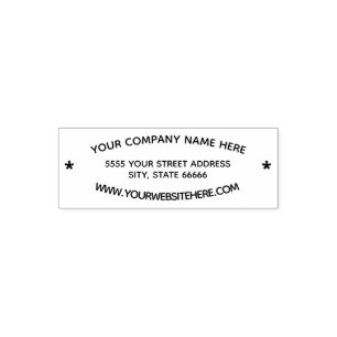 Custom Address Oval Self-inking Stamp Template