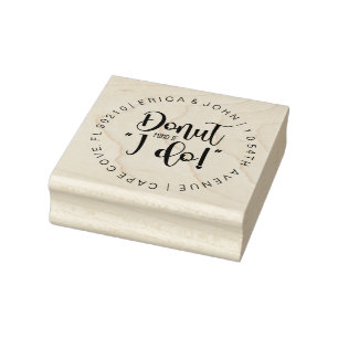 Custom address rubber stamp, Donut mind if i do! Rubber Stamp