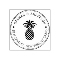 Custom Address Stamp, Pineapple Rubber Stamp