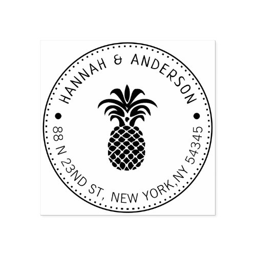 Custom Address Stamp Pineapple Rubber Stamp