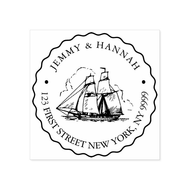 Custom Address Stamp, Wedding Stamp, Ship Rubber Stamp (Imprint)