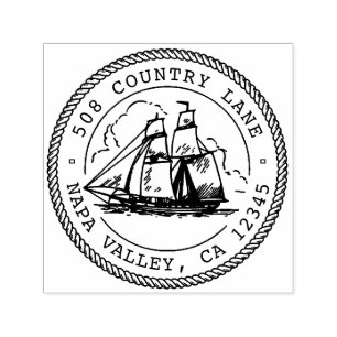 Custom Address Stamp, Wedding Stamp, Ship Self-inking Stamp