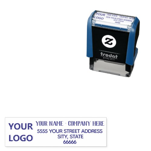 Custom Address Stamp with Your Name Logo or Photo