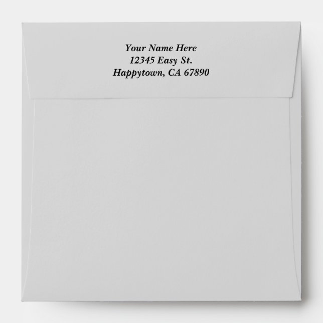 Custom Address White Polka Dots Big and Small Envelope (Back (Top Flap))