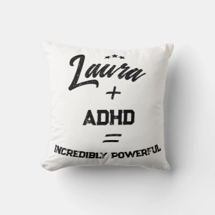 custom adhd incredibly powerful throw pillow