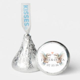 Custom Adorable Hummingbird Heart Wedding Hershey®'s Kisses®