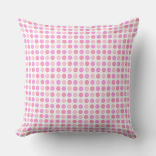 Custom Adorable Pink Polka Dots Throw Pillow