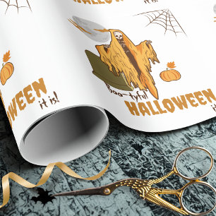 Custom Adult Humor Flirty Booty Skeleton Halloween Wrapping Paper