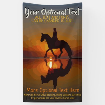 Custom Advertising Horse Show, Horse Riding Banner