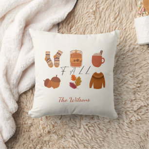Custom Aesthetic Fall Theme Throw Pillow