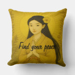 Custom Aesthetic Zen Meditation Mindful Minimalist Throw Pillow